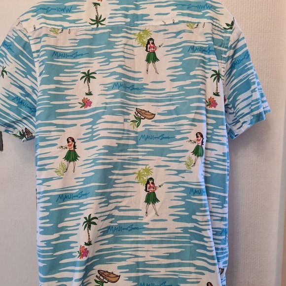 Maui & sons Hawaiian shirt size XL short sleeve beach holiday surf - Picture 5 of 9